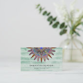 蓮エレガント花ロゴヨガ 名刺 (スタンド正面)