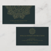 蓮エレガント花ロゴヨガ 名刺 (正面/裏面)