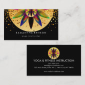 蓮エレガント花ロゴヨガ 名刺 (正面/裏面)