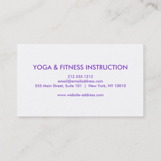 蓮エレガント花ロゴヨガ 名刺 (裏面)