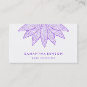 蓮エレガント花ロゴヨガ 名刺 (正面)