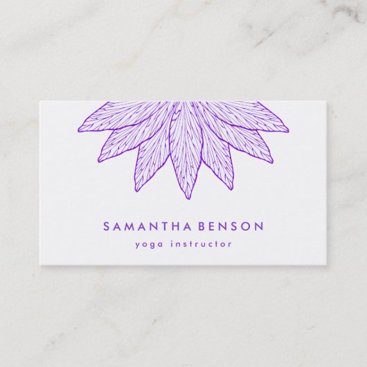 蓮エレガント花ロゴヨガ 名刺 (正面)