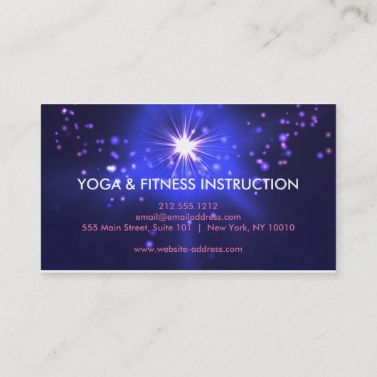 蓮エレガント花ロゴヨガ 名刺 (裏面)