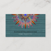 蓮エレガント花ロゴヨガ 名刺 (正面)