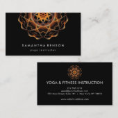 蓮エレガント花ロゴヨガ 名刺 (正面/裏面)