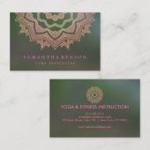 蓮エレガント花ロゴヨガ 名刺 (正面/裏面)