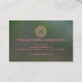 蓮エレガント花ロゴヨガ 名刺 (裏面)