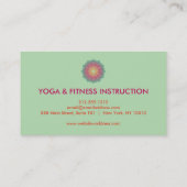 蓮エレガント花ロゴヨガ 名刺 (裏面)