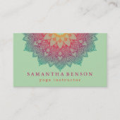 蓮エレガント花ロゴヨガ 名刺 (正面)