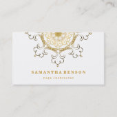 蓮エレガント花ロゴヨガ 名刺 (正面)