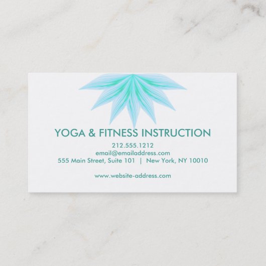 蓮エレガント花ロゴヨガ 名刺 (裏面)