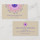 蓮エレガント花ロゴヨガ 名刺 (正面/裏面)