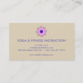 蓮エレガント花ロゴヨガ 名刺 (裏面)