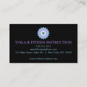 蓮エレガント花ロゴヨガ 名刺 (裏面)