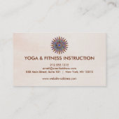 蓮エレガント花ロゴヨガ 名刺 (裏面)
