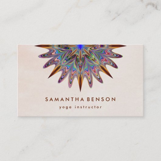 蓮エレガント花ロゴヨガ 名刺 (正面)