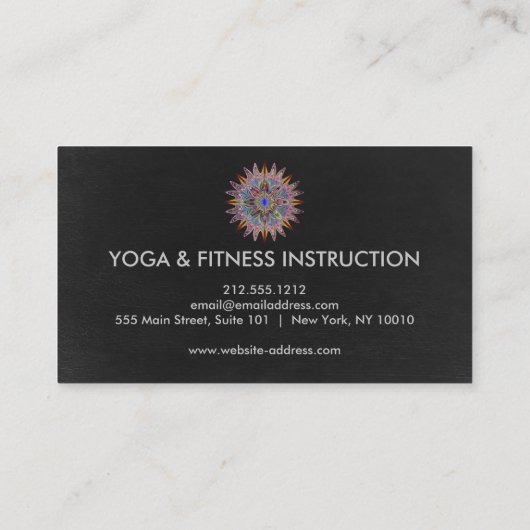 蓮エレガント花ロゴヨガ 名刺 (裏面)