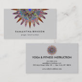 蓮エレガント花ロゴヨガ 名刺 (正面/裏面)