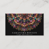 蓮エレガント花ロゴヨガ 名刺 (正面)