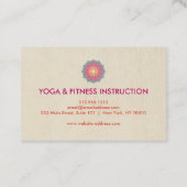 蓮エレガント花ロゴヨガ 名刺 (裏面)