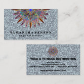 蓮エレガント花ロゴヨガ 名刺 (正面/裏面)