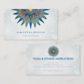 蓮エレガント花ロゴヨガ 名刺 (正面/裏面)