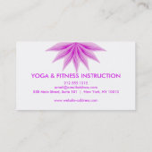 蓮エレガント花ロゴヨガ 名刺 (裏面)