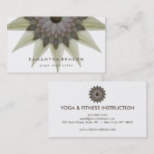 蓮エレガント花ロゴヨガ 名刺 (正面/裏面)