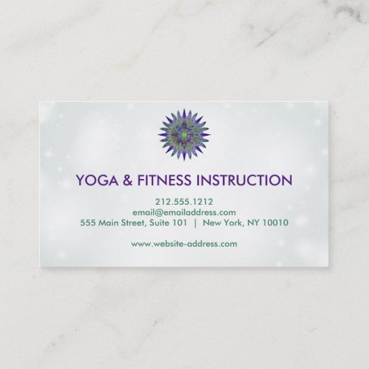 蓮エレガント花ロゴヨガ 名刺 (裏面)