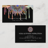 蓮エレガント花ロゴヨガ 名刺 (正面/裏面)