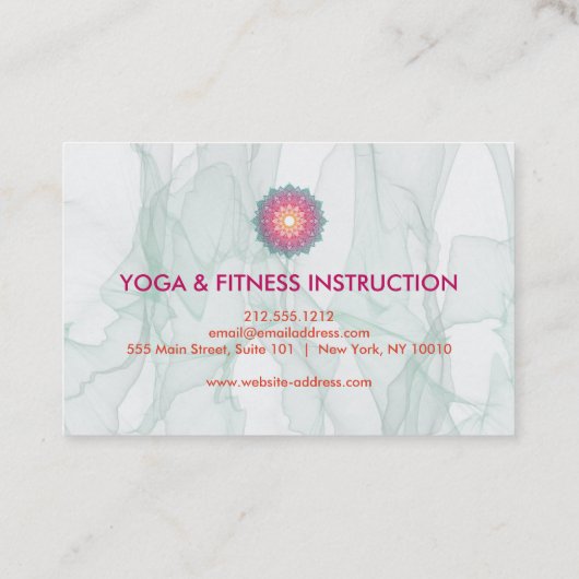 蓮エレガント花ロゴヨガ 名刺 (裏面)