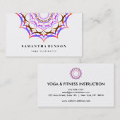 蓮エレガント花ロゴヨガ 名刺 (正面/裏面)