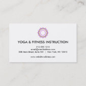蓮エレガント花ロゴヨガ 名刺 (裏面)