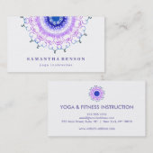 蓮エレガント花ロゴヨガ 名刺 (正面/裏面)