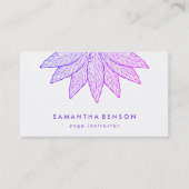 蓮エレガント花ロゴヨガ 名刺 (正面)