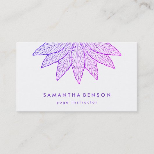 蓮エレガント花ロゴヨガ 名刺 (正面)