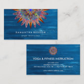 蓮エレガント花ロゴヨガ 名刺 (正面/裏面)