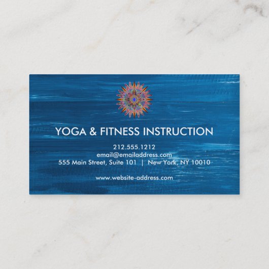 蓮エレガント花ロゴヨガ 名刺 (裏面)