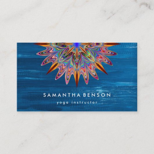 蓮エレガント花ロゴヨガ 名刺 (正面)