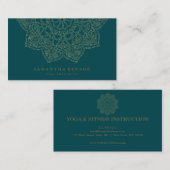 蓮エレガント花ロゴヨガ 名刺 (正面/裏面)