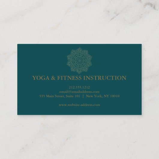 蓮エレガント花ロゴヨガ 名刺 (裏面)