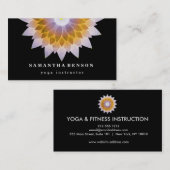 蓮エレガント花ロゴヨガ 名刺 (正面/裏面)