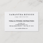 蓮エレガント花ロゴヨガ 名刺 (裏面)