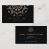 蓮エレガント花ロゴヨガ 名刺 (正面/裏面)