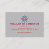 蓮エレガント花ロゴヨガ 名刺 (裏面)