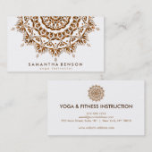 蓮エレガント花ロゴヨガ 名刺 (正面/裏面)