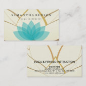 蓮エレガント花ロゴヨガ 名刺 (正面/裏面)