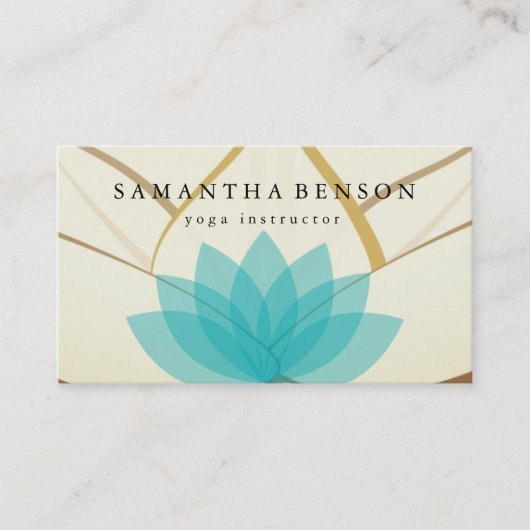 蓮エレガント花ロゴヨガ 名刺 (正面)