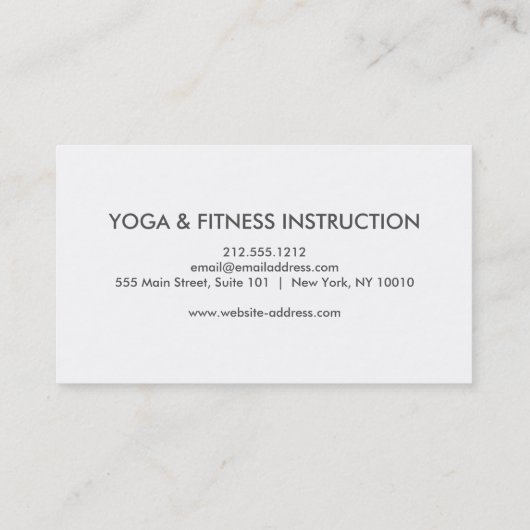 蓮エレガント花ロゴヨガ 名刺 (裏面)