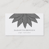 蓮エレガント花ロゴヨガ 名刺 (正面)